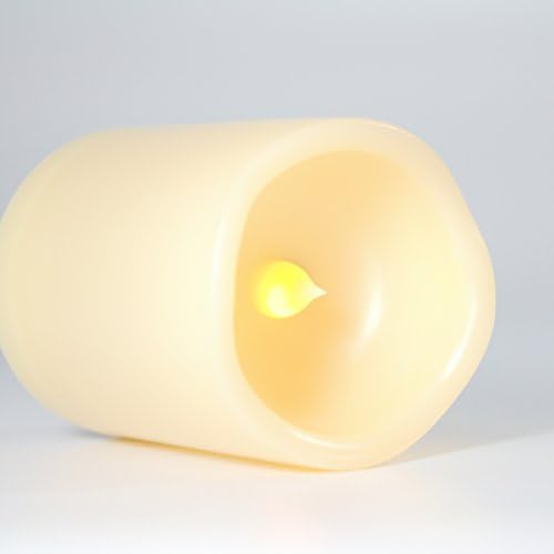 2 DB Vízálló Kültéri Akkumulátoros Flameless LED Pillér Gyertyák Távoli Villogó Műanyag Elektromos Dekoratív Fény a Lámpás