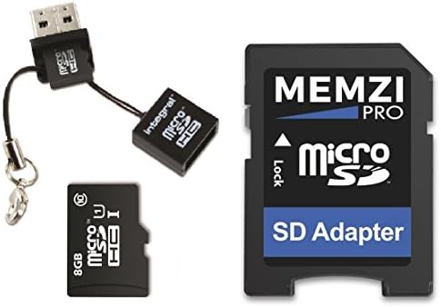 MEMZI PRO 8GB Class 10 90MB/s Micro SDHC Memória Kártya SD Adapterrel, valamint a Micro USB Olvasó AKASO Autó Dash Kamerák