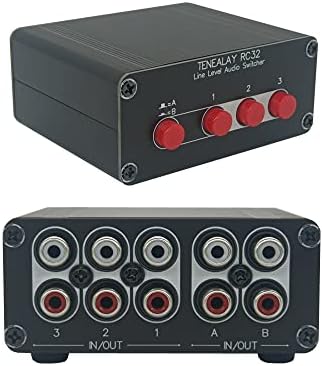 3 2 RCA Sztereó Audio Kapcsoló Bemeneti jelforrástól Kapcsoló Választó Splitter Box-RC32