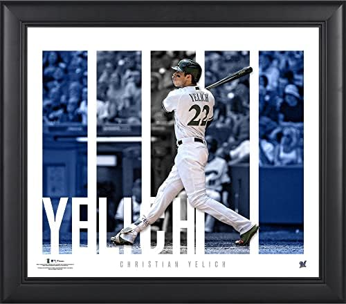 Keresztény Yelich Milwaukee Brewers Keretes 15 x 17 Játékos Panel Kollázs - MLB Játékos Plakkok, valamint Kollázsok