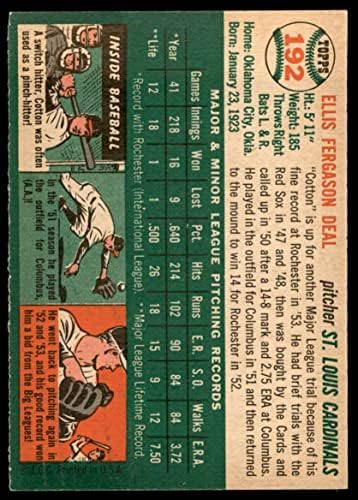 1954 Topps 192 Gyerekágy Üzlet St. Louis Cardinals (Baseball Kártya) EX Bíborosok