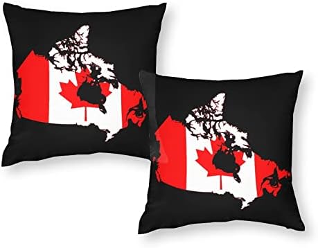 Kanadai Zászló Készlet 2 Párnát Takaró Szögletes Párna, Párnahuzat a Kanapé, Kanapé, Hálószoba, Autó Dekoráció
