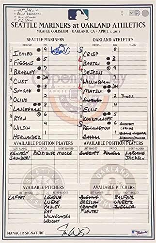 Ichiro Suzuki Dedikált Játék Használt 11x17 Felállás Kártya Seattle Mariners MLB Holo & A Holo SKU 209138 - MLB Meccset
