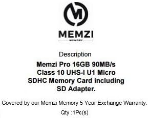 MEMZI PRO 16GB Class 10 90MB/s Micro SDHC Memória Kártya SD Adapter LG K10 Sorozat Mobiltelefonok