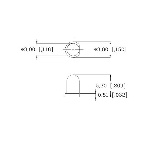 3mm 12v Előre Vezetékes UV/Lila LED - Ultra Fényes (10v, 11v, 12v, 13v, 14v, 15v) (Csomag 5)