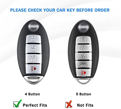 Nissan kulcstartó, Borító 4 Gombot TPU Védelem Kocsi Kulcsot az Esetben a Shell a Bling Kulcstartó Kompatibilis 2013-2023