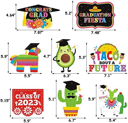 Mexikói Érettségi Party Dekoráció Asztal Toplisták Készlet 24 Érettségi Fiesta Taco Szólnál egy Jövőbeli Asztaldíszek Botok
