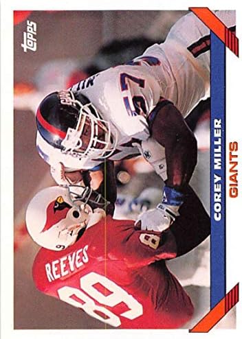 1993 Topps Foci 353 Corey Miller, a New York Giants Hivatalos NFL Kereskedelmi Kártyát A Topps Cég