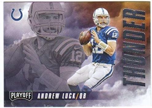 Panini Rájátszás Villámot 1 Andrew Luck/T. Y. Hilton Indianapolis Colts NFL Labdarúgó-Trading Card