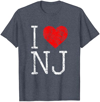 Imádom New Jersey Póló Állami NJ Szülővárosában Kert Vintage Póló