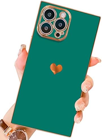 MTBacon Kompatibilis az iPhone 13 Pro Max Tér Esetben, Aranyos, Szerelmes Szív Esetben a Nők, Lányok Kamera lencsevédő Electroplate