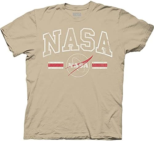 Ripple Junction NASA Felnőtt Unisex Kollégiumi Levelek & Logó Könnyű Súly Személyzet T-Shirt