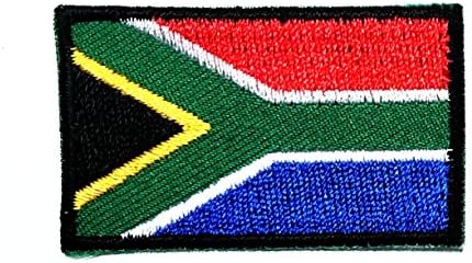 HHO Mini Dél-Afrika Zászló Patch Nemzeti Zászló Javítás Hímzett DIY Foltok, Applied Varrni Vas Mindenkinek Kézműves Patch