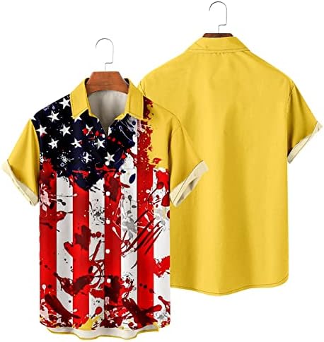 Bmisegm Nyári Férfi póló Férfi ruházat Függetlenség Napja Zászló 3D-s Digitális Nyomtatás Személyre szabott Divat Hajtóka