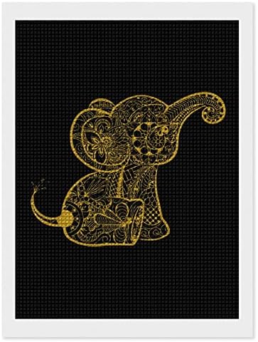 Elefánt Doodle Dekoratív Gyémánt Festmény Készletek Vicces 5D DIY Teljes Fúró Gyémánt Pontok Festmények lakberendezés 12x16