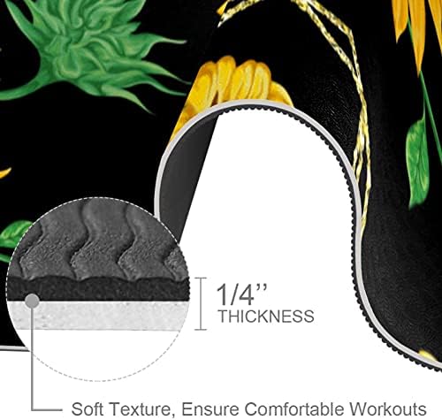 Siebzeh Napraforgó Sokszög alakú Formák Prémium Vastag Jóga Szőnyeg Környezetbarát Gumi Health&Fitness Csúszásmentes Alátét