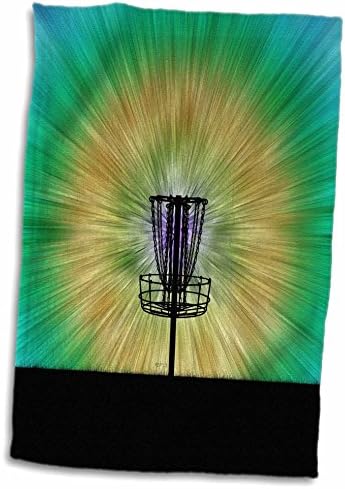 3D-s Rózsa Színes disc Golf nyakkendő festék Kosár Design TWL_173456_1 Törölközőt, 15 x 22