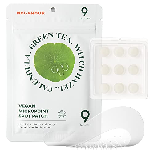NOLAHOUR Vegán Microdart Pattanás Patch Csomag 9| Tiszta Pattanás Foltok w/Zöld Tea Kivonat | Vegán Pattanás Foltok az Arc