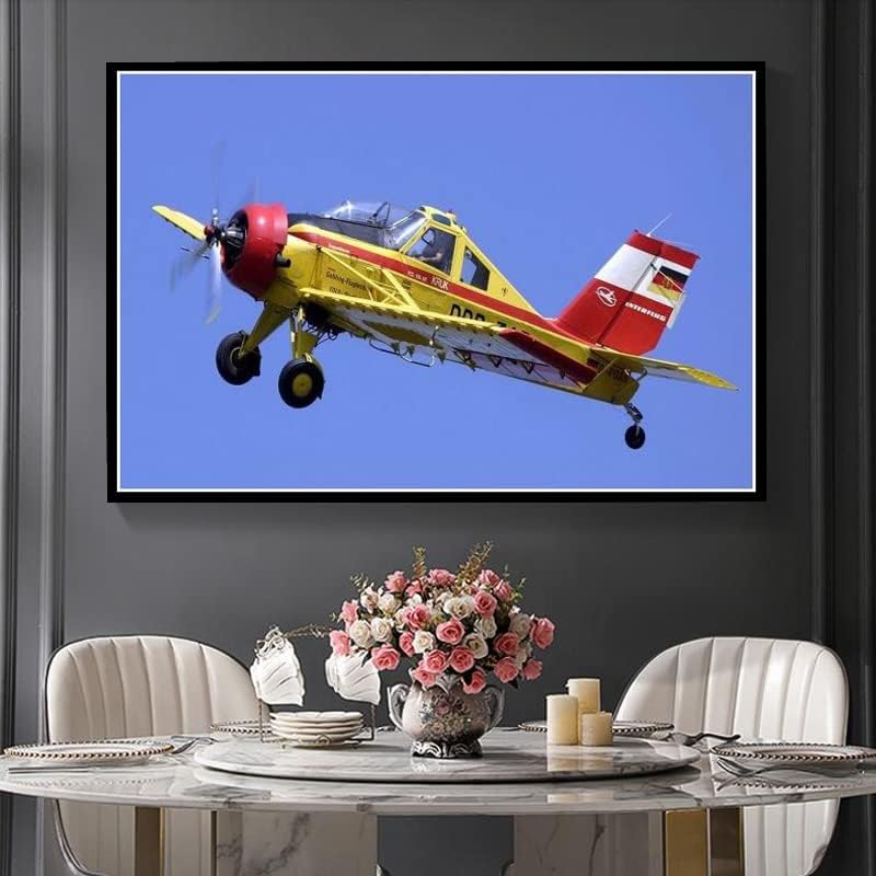Repülőgép repülőgép Gyémánt Festmény Készletek Felnőttek számára, 5D Kristály Gyémánt Művészet Tartozékok Eszközök, Kép DIY