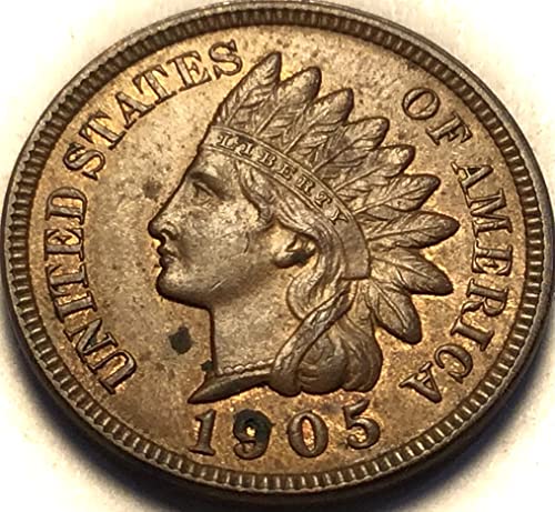 1905 Indiai Centet Penny Majdnem Választás Brilliant Uncirculated