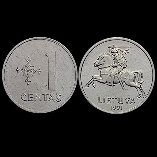 Európai Új Európai Új Litvánia 1 Pontot Külföldi Érme, Érmék Emlékérmék Lettország 1 Sinish Érmék 2008-As Kiadás Külföldi