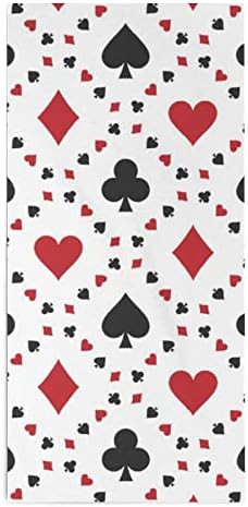 Póker Kártyák Arcát Törölközőt Prémium Törölköző Kendő Törlőruhát a Hotel, Spa, Fürdőszoba