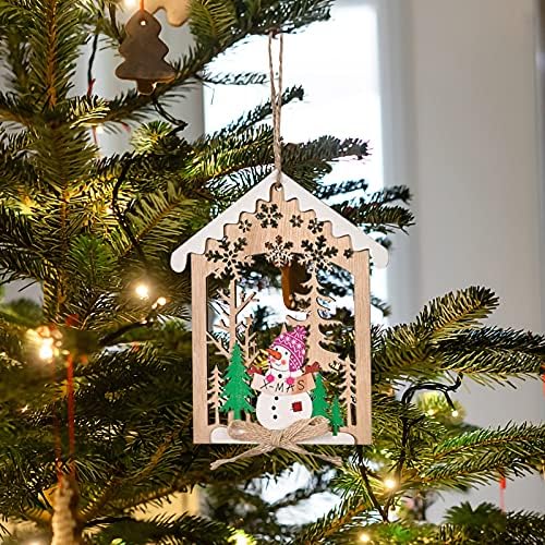 XUnion VLOXTG Karácsonyi Dekoráció, Karácsonyi Fa Üreges Ház Medál Otthoni Dekoráció