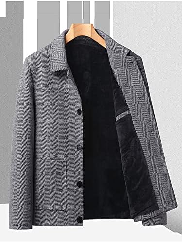 OSHHO Kabátok Női - Férfi Halszálkás Kettős Zsebbel Kabát Nélkül Pulóver (Szín : Szürke, Méret : Kicsi)