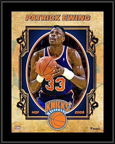 Patrick Ewing New York Knicks 10.5 x 13 Szublimált Keményfa Klasszikusok Játékos Emléktábla - NBA-Csapat, Plakkok, valamint