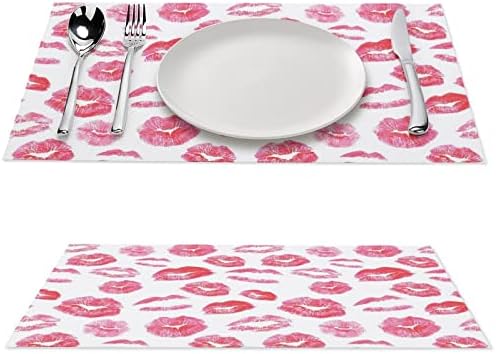Piros Ajkad Csókol, Nyomatok PVC Táblázat Szőnyeg Mosható Placemats Terítő Asztal Pad Asztal