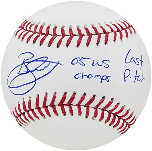 Bobby Jenks Aláírt Rawlings Hivatalos MLB Baseball w/Utolsó Dobás, 05 WS Champs - Dedikált Baseball