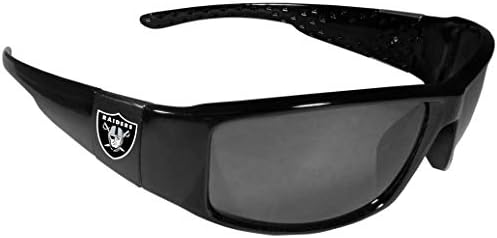 NFL-Siskiyou Sport Fan Shop Las Vegas Raiders Fekete Wrap Napszemüveg, Fekete, Egy Méret