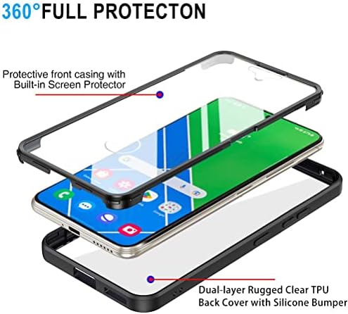 Mobiltelefonok burkolata Kötegek Egyértelműen a Samsung Galaxy S23 Esetben a Teljes Test Esetben Átlátszó Telefon Esetében,Beépített