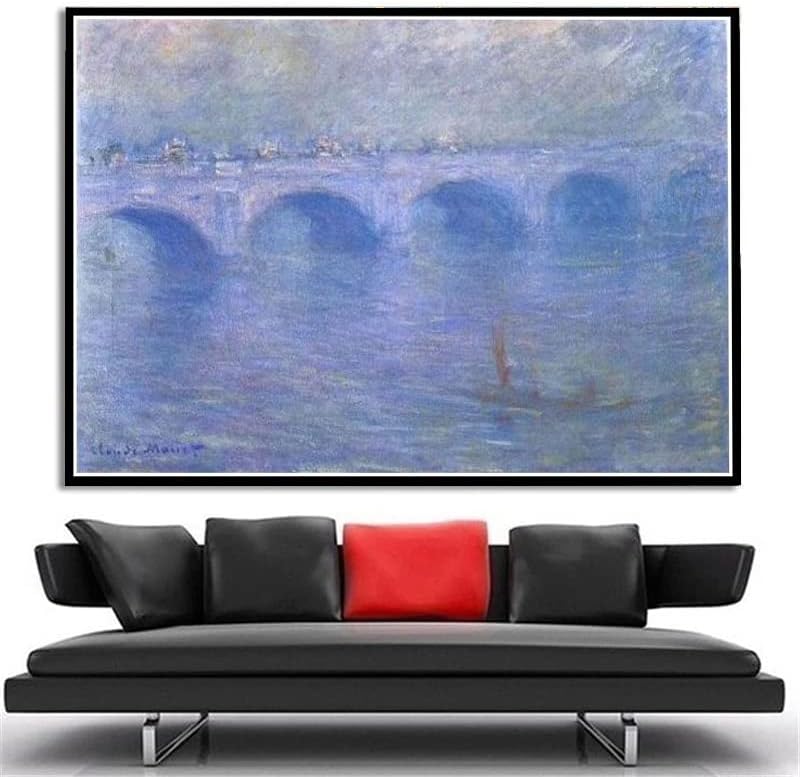 Waterloo Bridge Felhős Idő Festmény Claude Monet 5D Gyémánt Festmény Készlet Felnőttek, Gyerekek, DIY Művészeti Kézműves