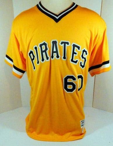 2018 Pittsburgh Pirates Jézus Liranzo 60 Játék Kibocsátott Sárga trikót 1979 TBTC 85 - Játék Használt MLB Mezek