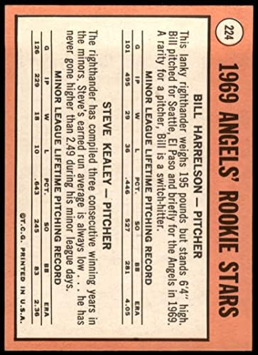 1969 Topps 224 Angyalok Újoncok Bill Harrelson/Steve Kealey Los Angeles Angels (Baseball Kártya) EX/MT+ Angyalok