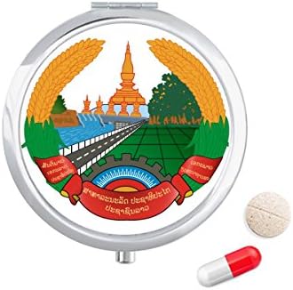 Laosz Ázsia Nemzeti Jelkép Tabletta Esetben Zsebében Gyógyszer Tároló Doboz, Tartály Adagoló