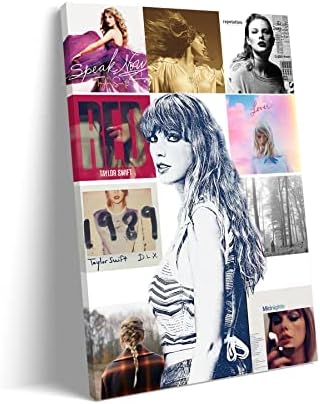 2023 Ország Pop Énekesnő, Taylor Poszter Zenei Album Gyűjtemény Poszter Wall Art Szoba Esztétikus Dekoráció (12×18 cm-es,Vászon