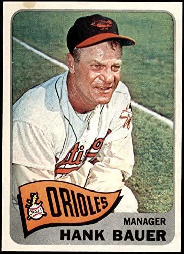 1965 Topps 323 Hank Bauer Baltimore Orioles (Baseball Kártya) VG/EX+ Orioles
