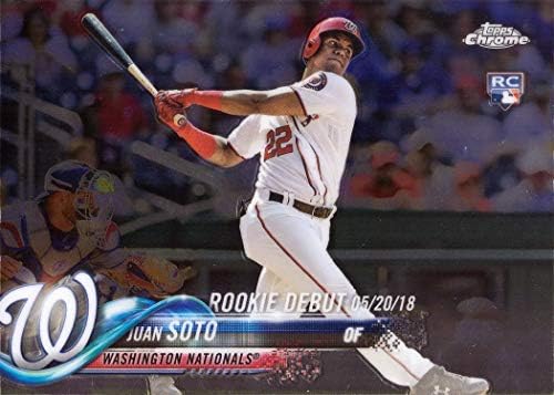 2018 Topps Frissítés Chrome Baseball HMT98 Juan Soto Újonc Bemutatkozó Kártya