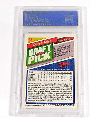 Derek Jeter Osztályozott PSA 8 NM-MT (Baseball Kártya) 1993 Topps - [Alap] 98