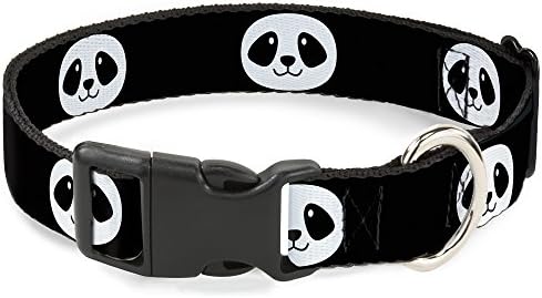 Csat-Le 13-18 Mosolygó Panda Arcát Fekete/Fehér Műanyag Rögzítő Gallér, Kis Széles