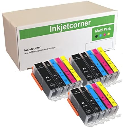 Inkjetcorner Kompatibilis tintapatronok Csere használja a Sorozat iX6820 MX920 MG5620 MG5622 MG6620 iP7220 (3 Nagy, Fekete