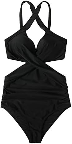A nők Két Darab Klasszikus Fürdőruha Wrap Kereszt Vágás Bikini Szett Has Ellenőrzési Fürdőruha Push Up Magas Derék Alsó
