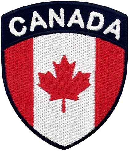 EmbTao Kanadai Zászló Pajzs Javítás Hímzett Nemzeti Morál Applied Vasalót Varrni A Kanadai Jelvény