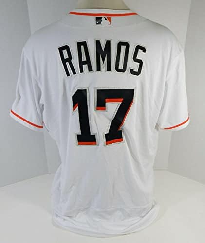 Miami Marlins Ramos 17 Játék Kiadott Fehér Jersey DP13622 - Játék Használt MLB Mezek