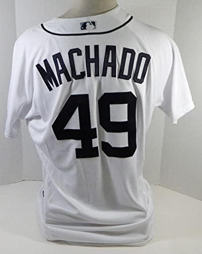 A 2018-as Detroit Tigers Dixon Machado 49 Játék Használt Fehér Jersey 46 DP20537 - Játék Használt MLB Mezek