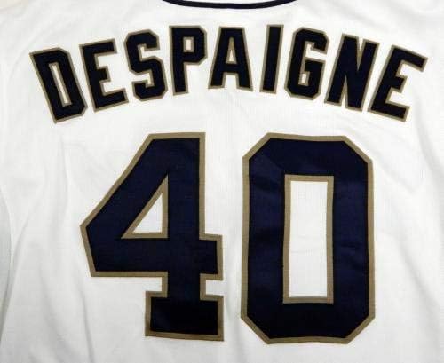 2015 San Diego Padres Odrisamer Despaigne 40 Játék Kiadott Fehér Jersey - Játék Használt MLB Mezek