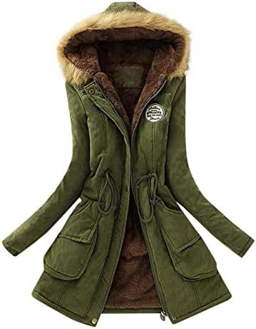 Női Kapucnis Kabát Téli Meleg Outwear Vékony Téli Kabátok Esik Aranyos Gyapjú Felsőruházat Maximum