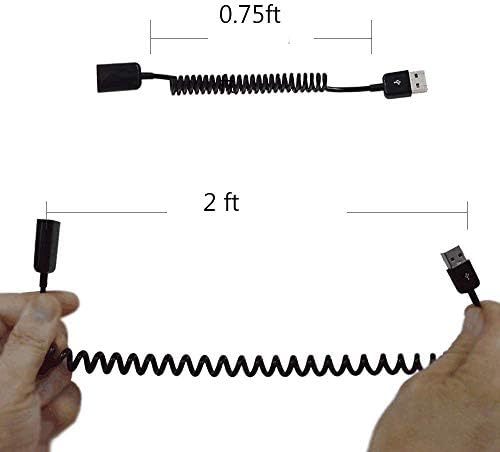 2láb Tekercselt USB 2.0 EGY Férfi, hogy Egy Femal Kábel Terjeszkedés Tavaszi USB Töltő Spirál Rugalmas Szinkronizálás & Töltő